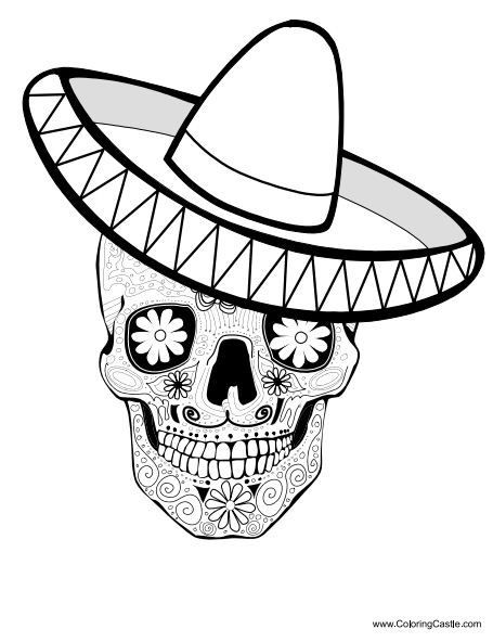 455x592 Unique Mexican Hats Coloring Pages