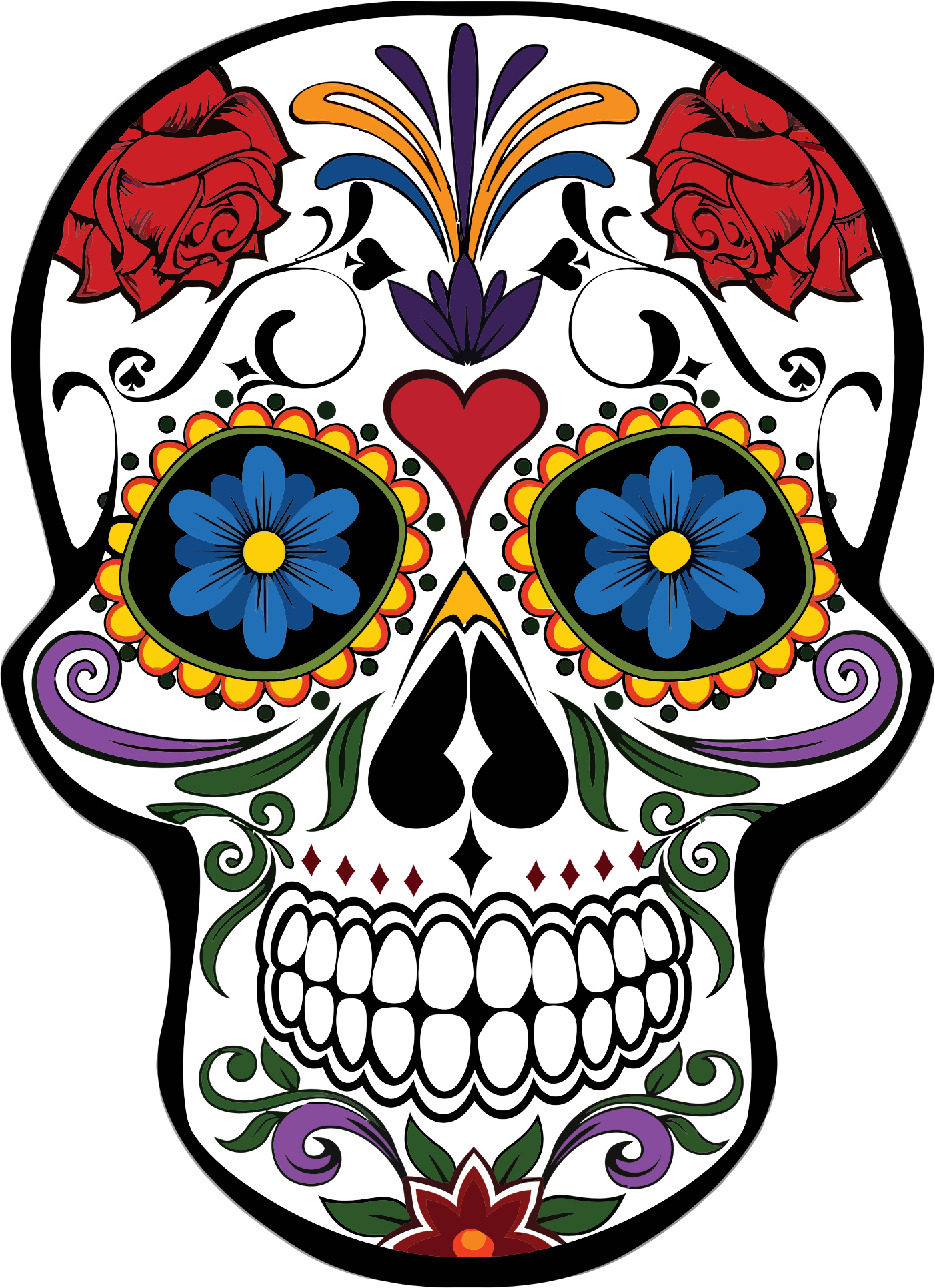 1402x1930 Gangsta Drawing Sugar Skull Transparent Png Clipart Free
