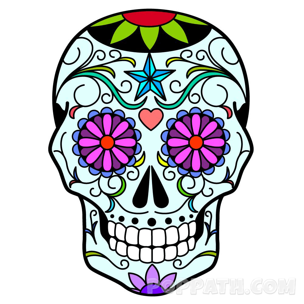 1000x1000 How To Draw A Sugar Skull Pop Path