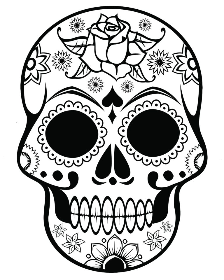 768x960 Preview Medium Large Skull Adult Coloring Pages Luxury Mexican