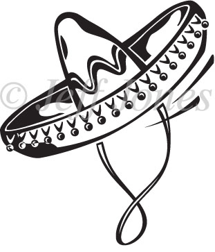 311x363 Mexican Sombrero Stock Icon Illustration
