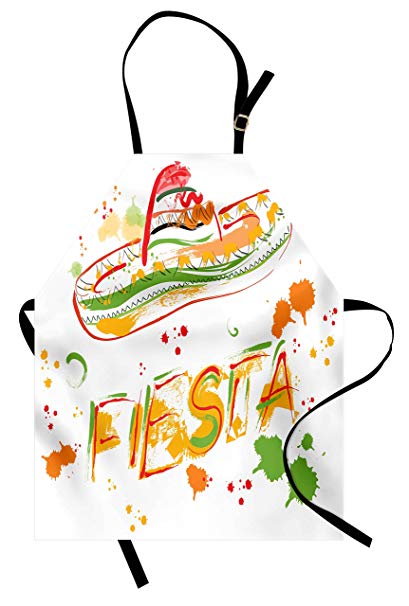 409x606 Lunarable Mexican Apron, Hand Drawn Fiesta