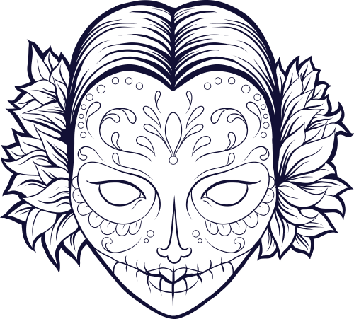 500x451 Mexican Sugar Skull Drawing At Getdrawings Com Free For Personal