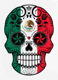 190x264 Mexican Sugar Skull Mouse Pad Spreadshirt