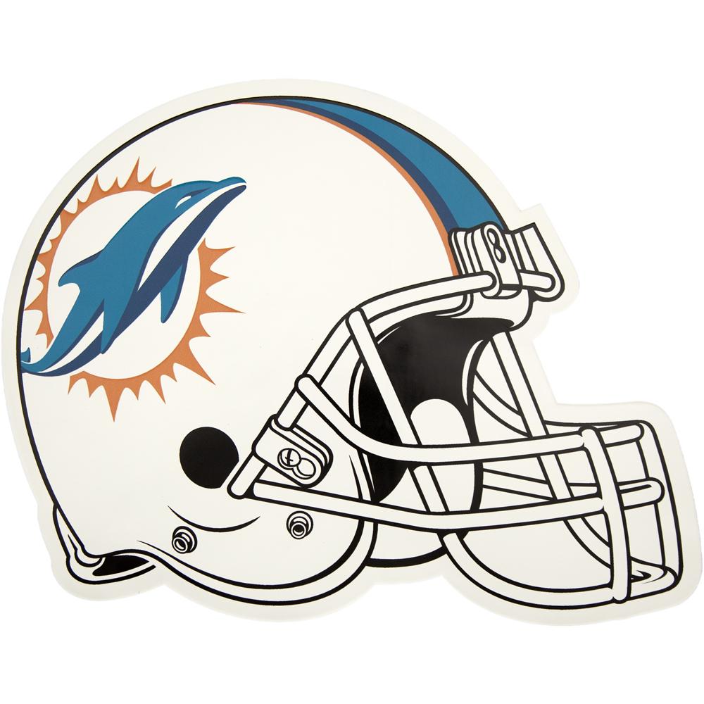 1000x1000 Miami Dolphins Mini Football Helmet Decal