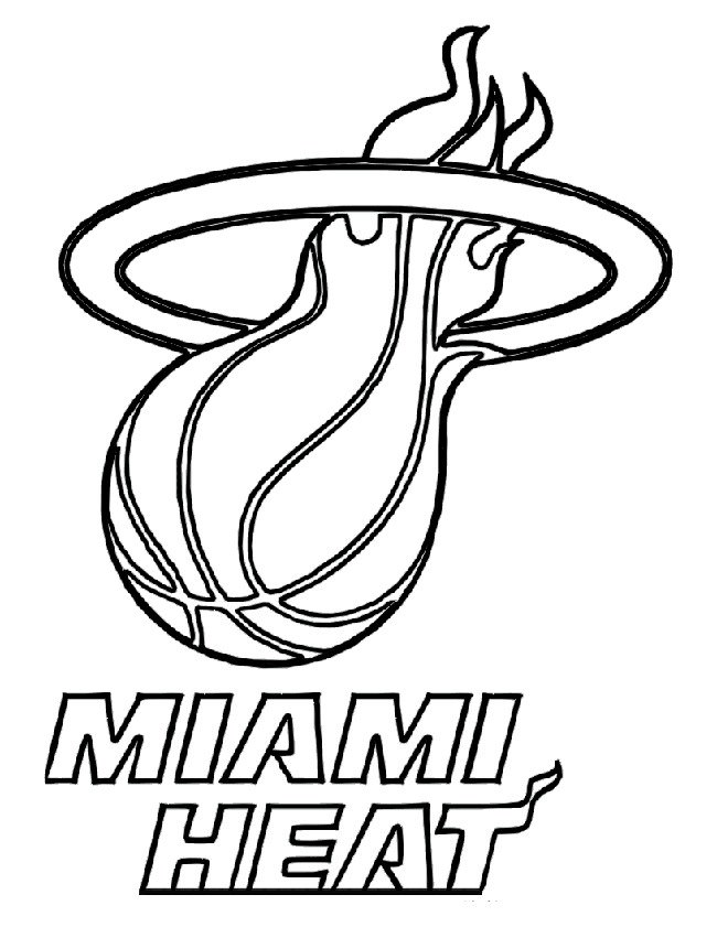 650x841 Miami Heat Logo Coloring Pages