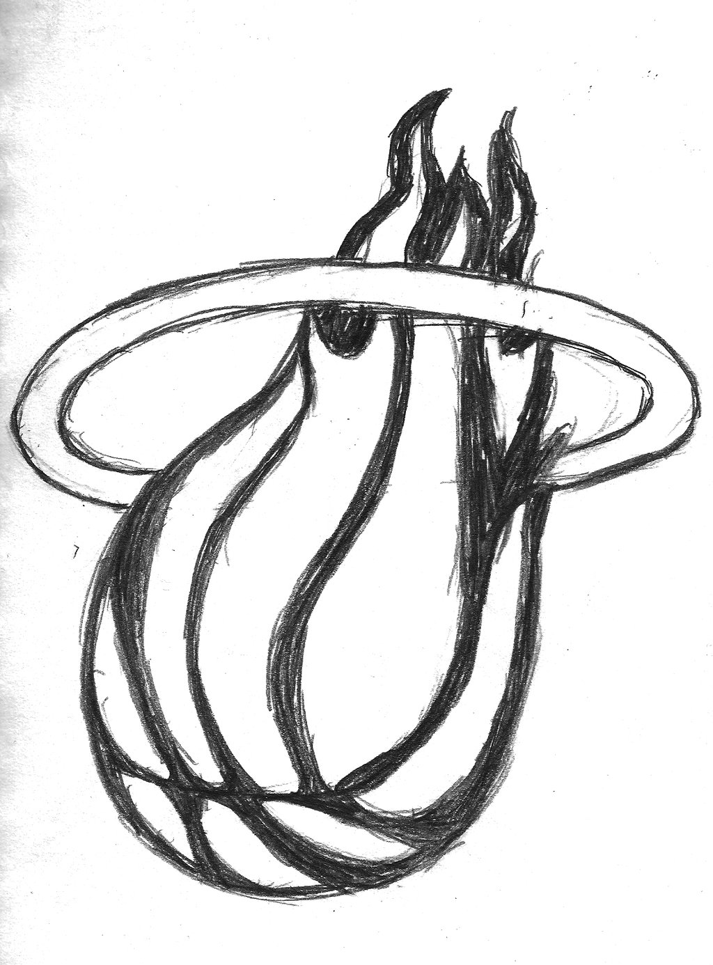 1024x1386 Miami Heat Logo Drawing