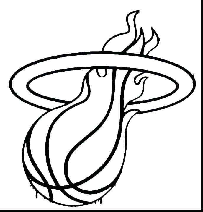 688x717 Miami Heat Coloring