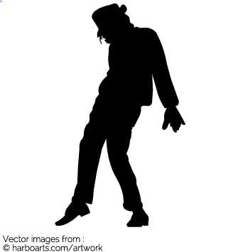 335x355 Vector Silhouette Of Michael Jackson Showing His Famous Dance Move