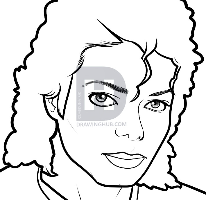 709x689 How To Draw Michael Jackson Easy, Step