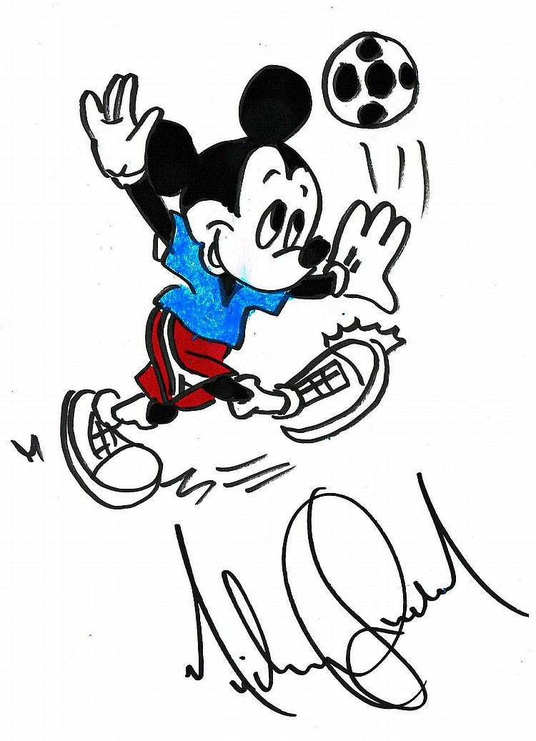 750x1037 Michael Jackson Drawing Mickey Mouse Playing Soccer