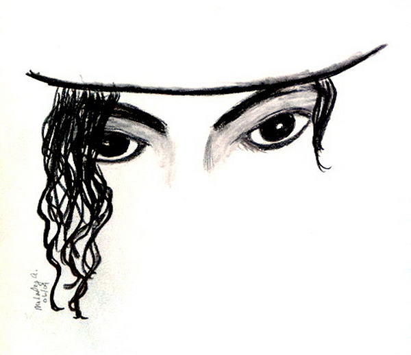 600x518 Michael's Eyes Drawing