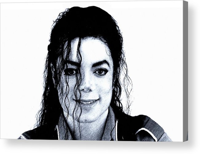 651x500 Michael Jackson Pencil Drawing Acrylic Print