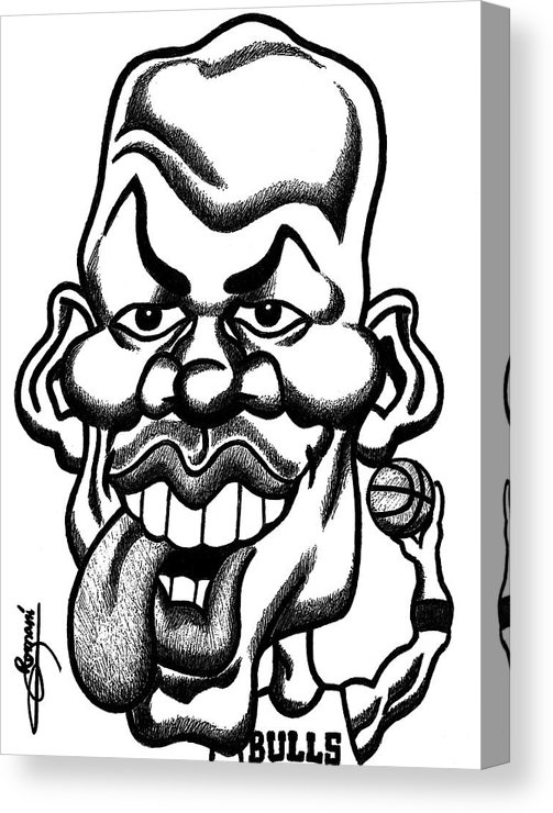 503x740 Michael Jordan Tongue Out Caricature Canvas Print Canvas Art