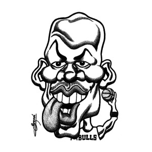 300x300 Michael Jordan Tongue Out Caricature Digital Art
