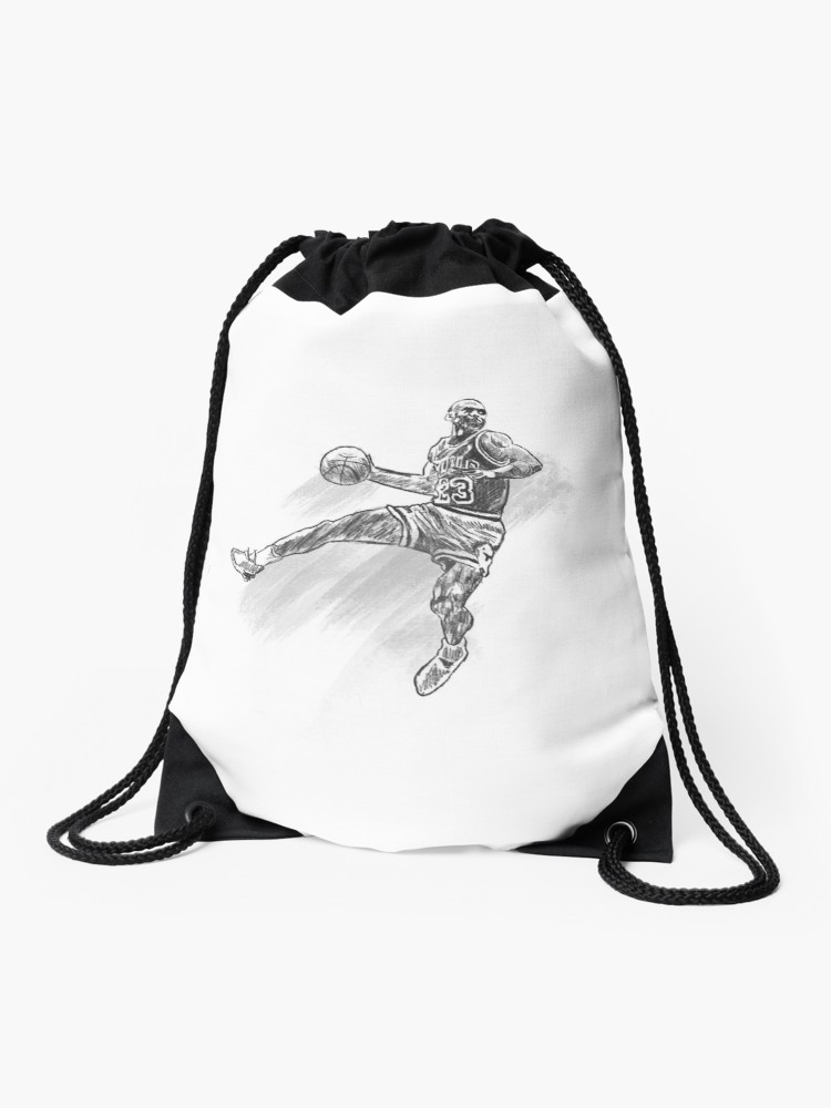 750x1000 Michael Jordan Sketch Drawstring Bag