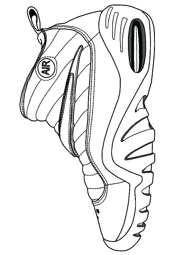 595x842 Michael Jordan Shoes Coloring Pages
