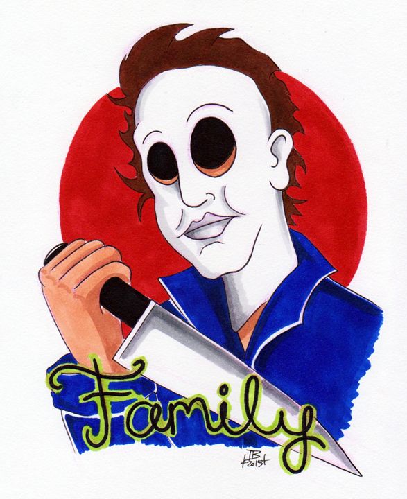 587x720 Michael Myers Tattoo Flash