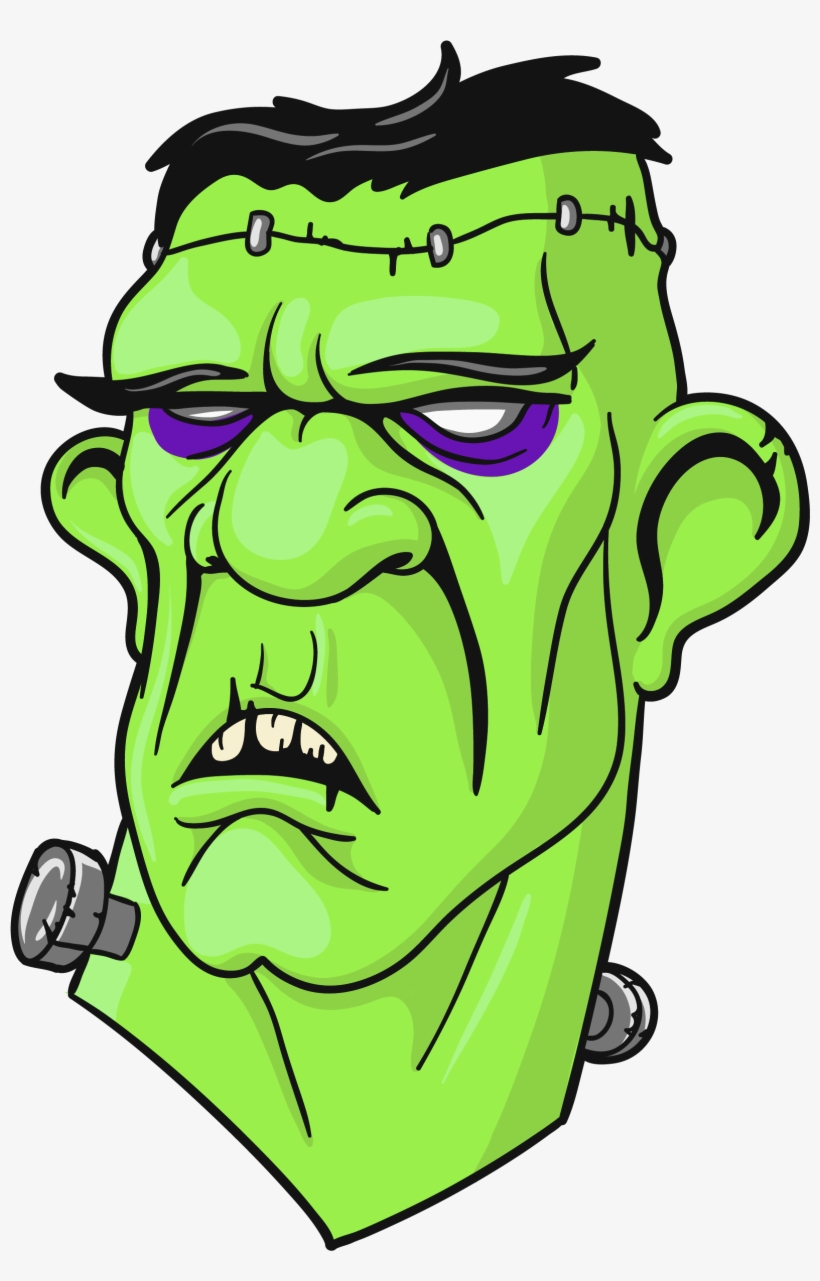 820x1281 Frankenstein Face Silhouette