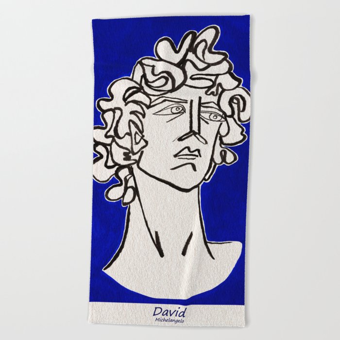 700x700 david michelangelo statue beach towel