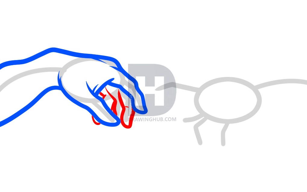 1018x639 how to draw the creation, creation of adam, step