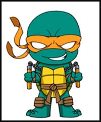 200x242 How To Draw Teenage Mutant Ninja Turtles Cartoon Characters