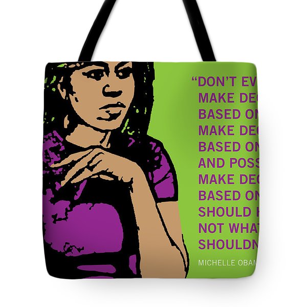 600x600 Michelle Obama Portrait Tote Bags Fine Art America
