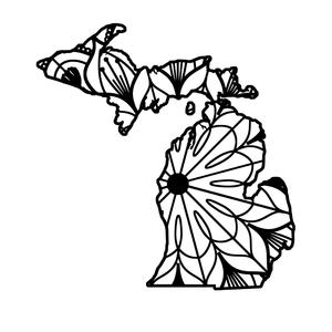 300x300 Michigan Map Mandala