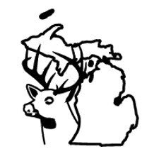 225x217 Michigan State Deer Decal