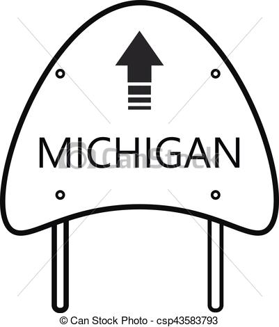 401x470 Michigan State Sign Road Vectors