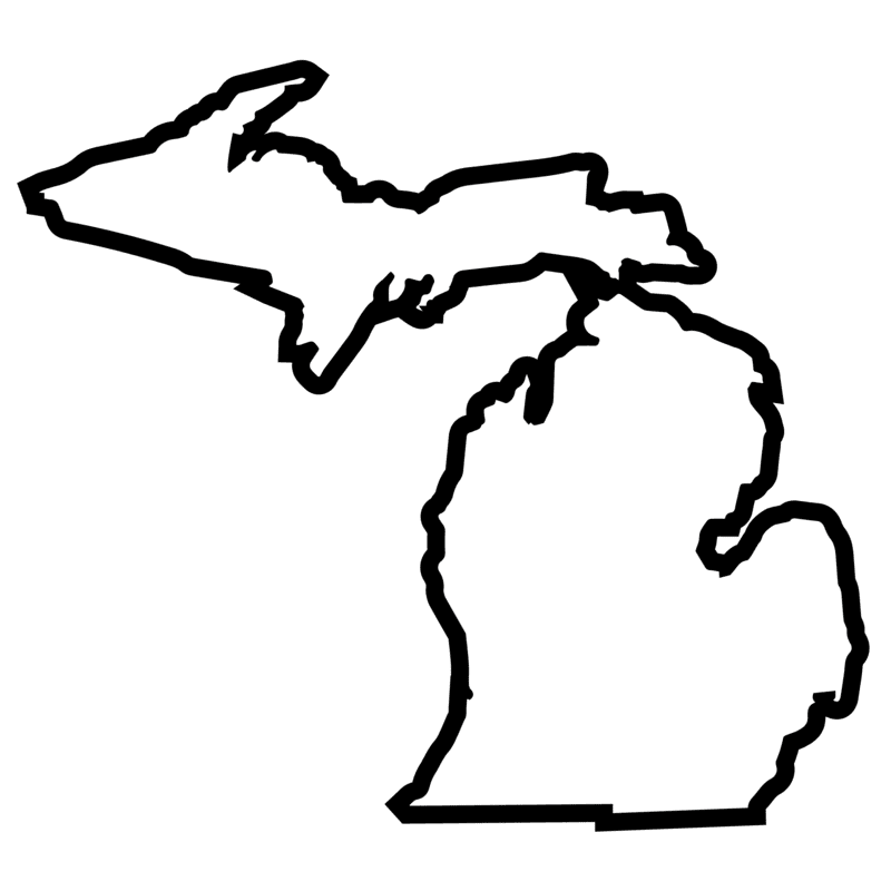 800x800 Solid Color Die Cut Michigan Sticker Rock Paper Scissors