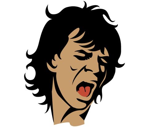 474x414 mick jagger vector portrait backgrounds, clipart, images etc