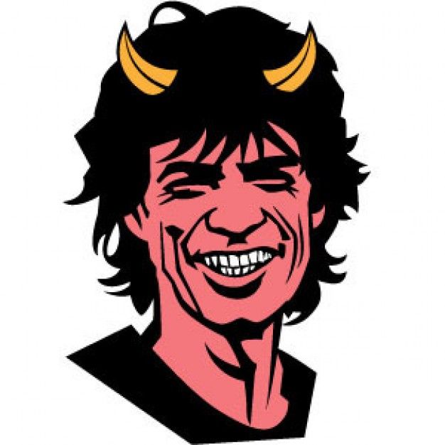 626x626 mick jagger as a devil vector portrait tattoos design