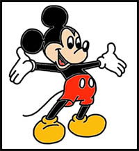 200x217 How To Draw Mickey Mouse Clubhouse Cartoon Characters Drawing