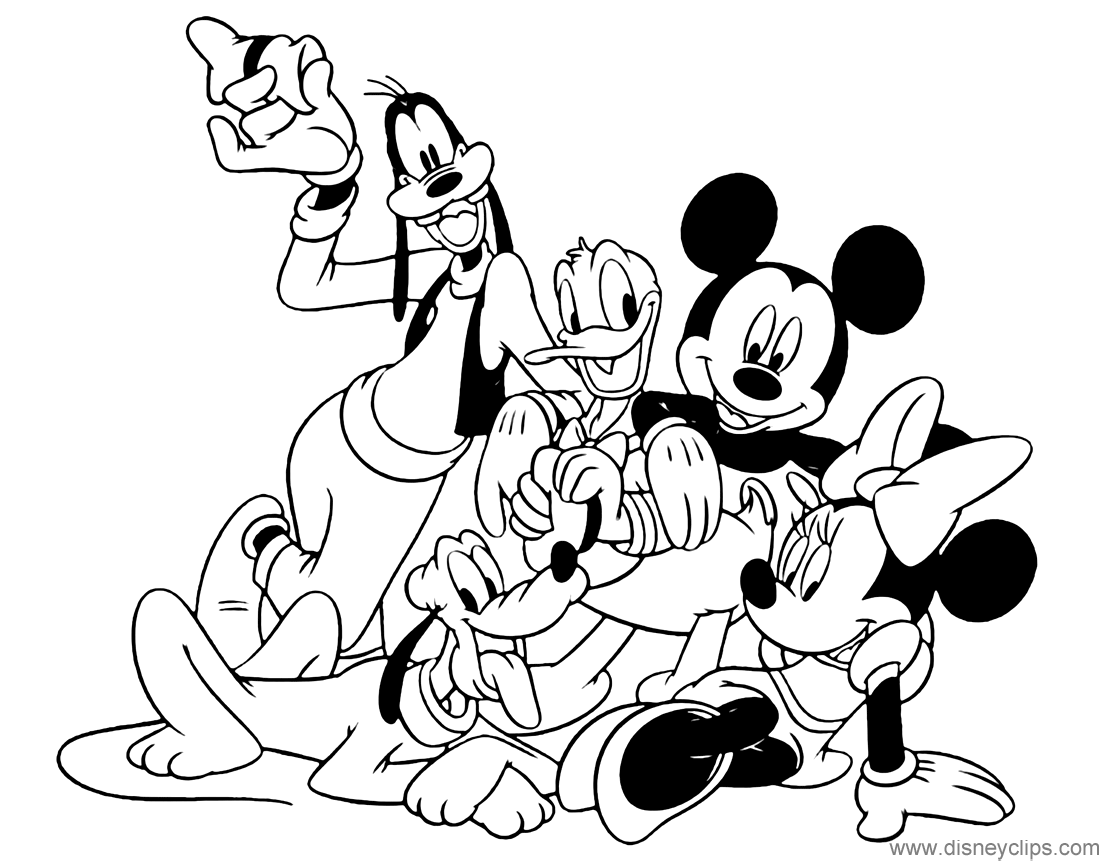 1104x864 Mickey Mouse Friends Coloring Pages