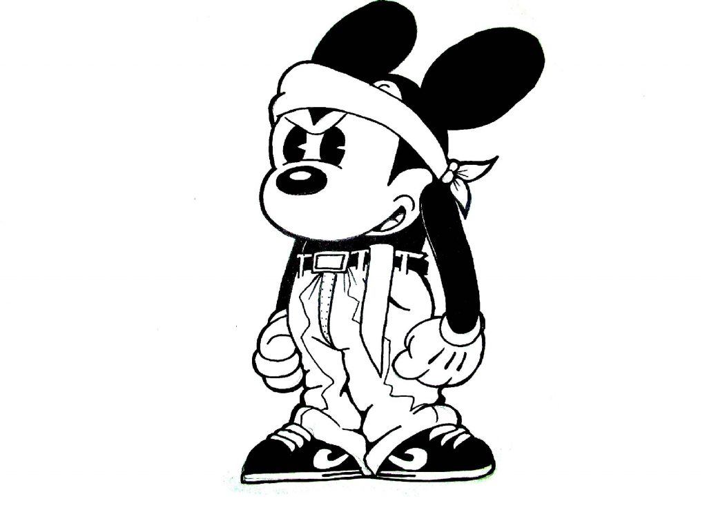 Mickey Mouse Black And White Drawing Free Download On Clipartmag
