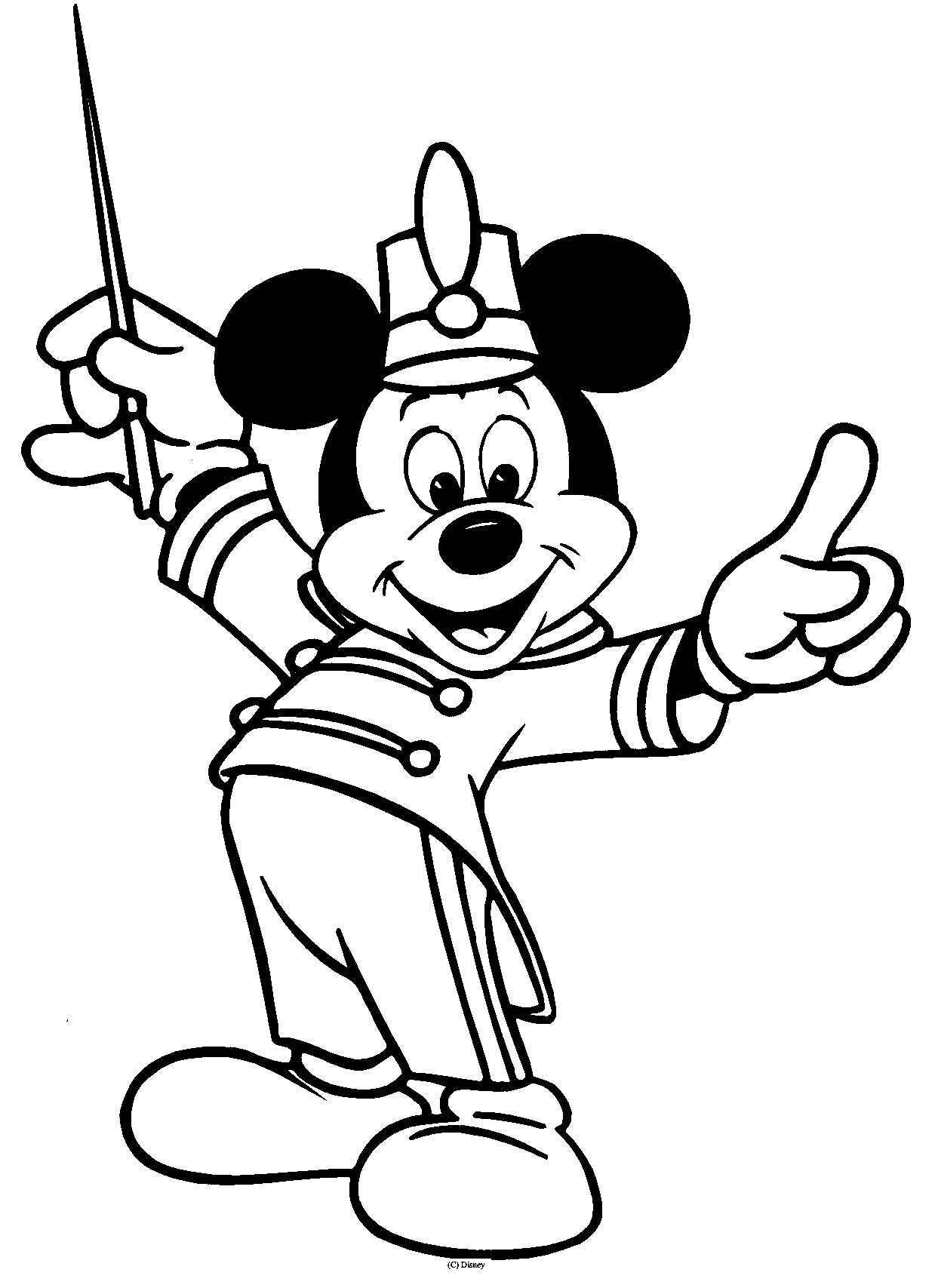 Mickey Mouse Black And White Drawing 