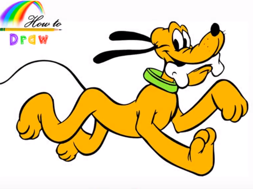 508x380 How To Draw Pluto From Mickey Mouse