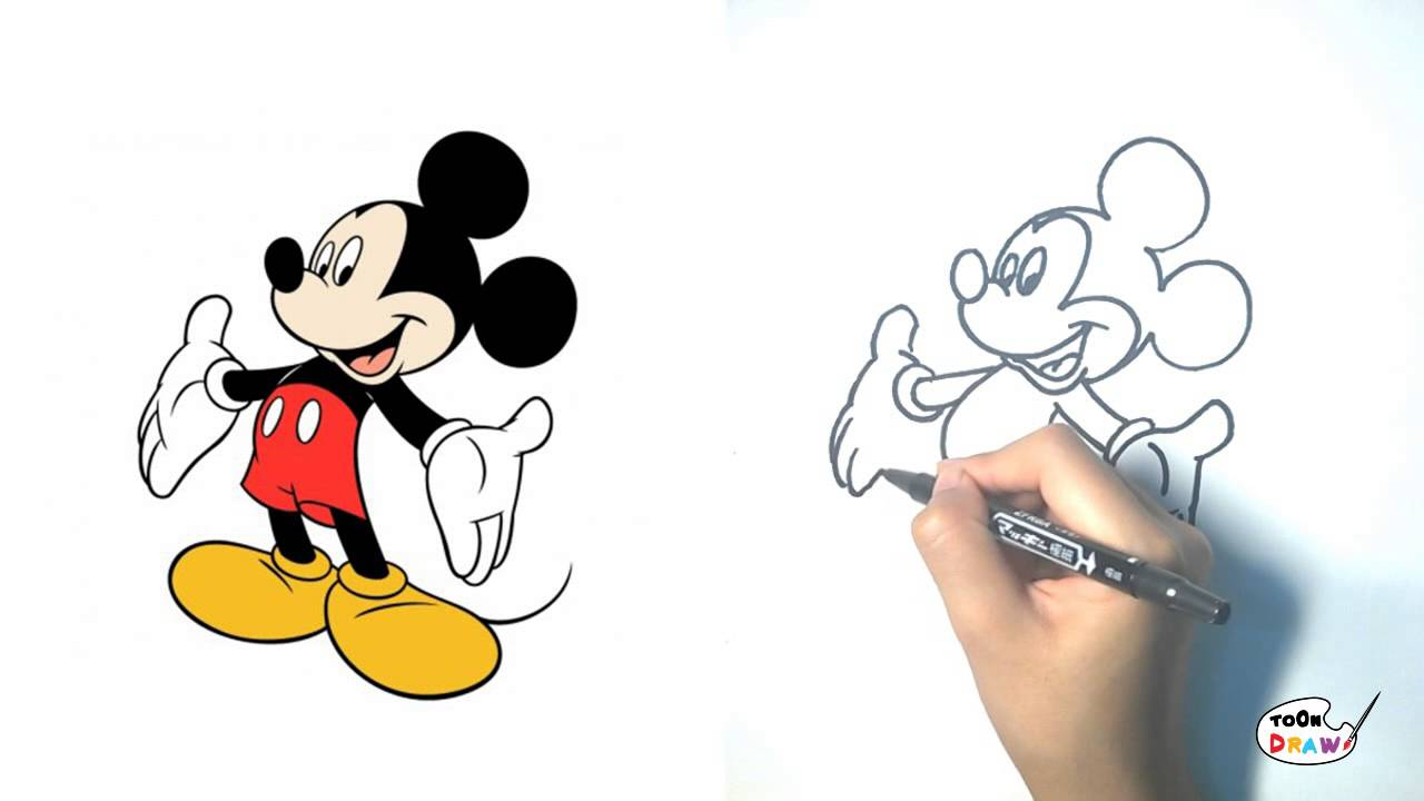 1280x720 Mickey Mouse Cartoon Drawing And Mickey Mouse How To Draw