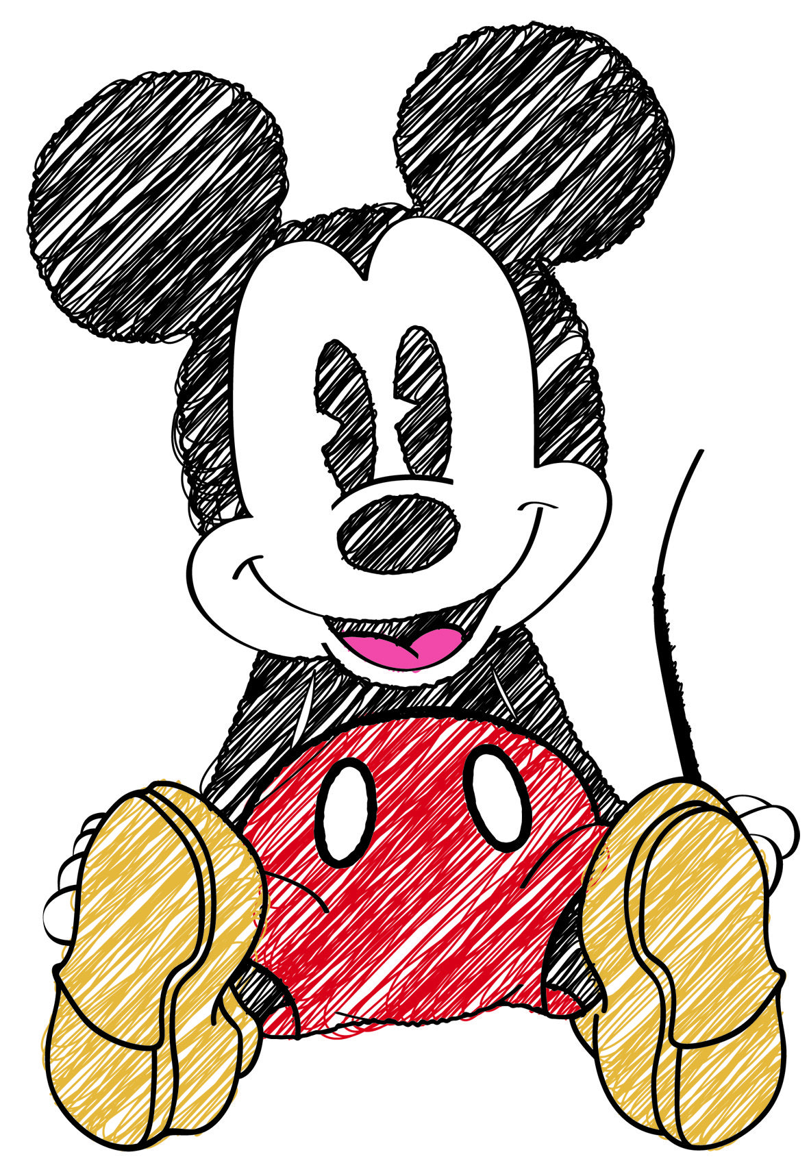 1181x1714 Unsurpassed Mickey Mouse Drawing Line Art Minnie Cartoon