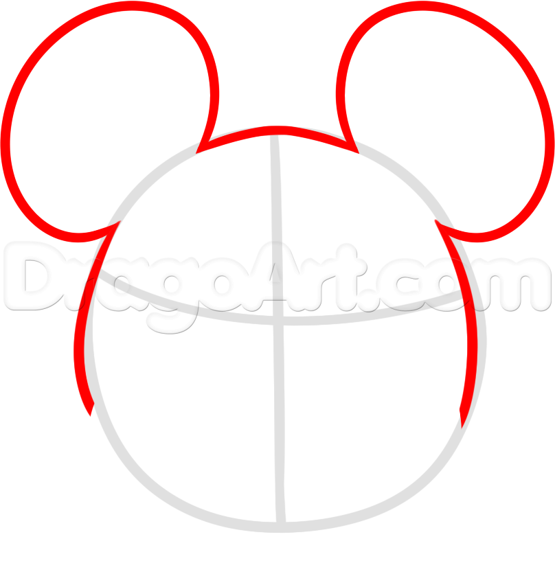 808x836 How To Draw Mickey Mouse For Kids, Step