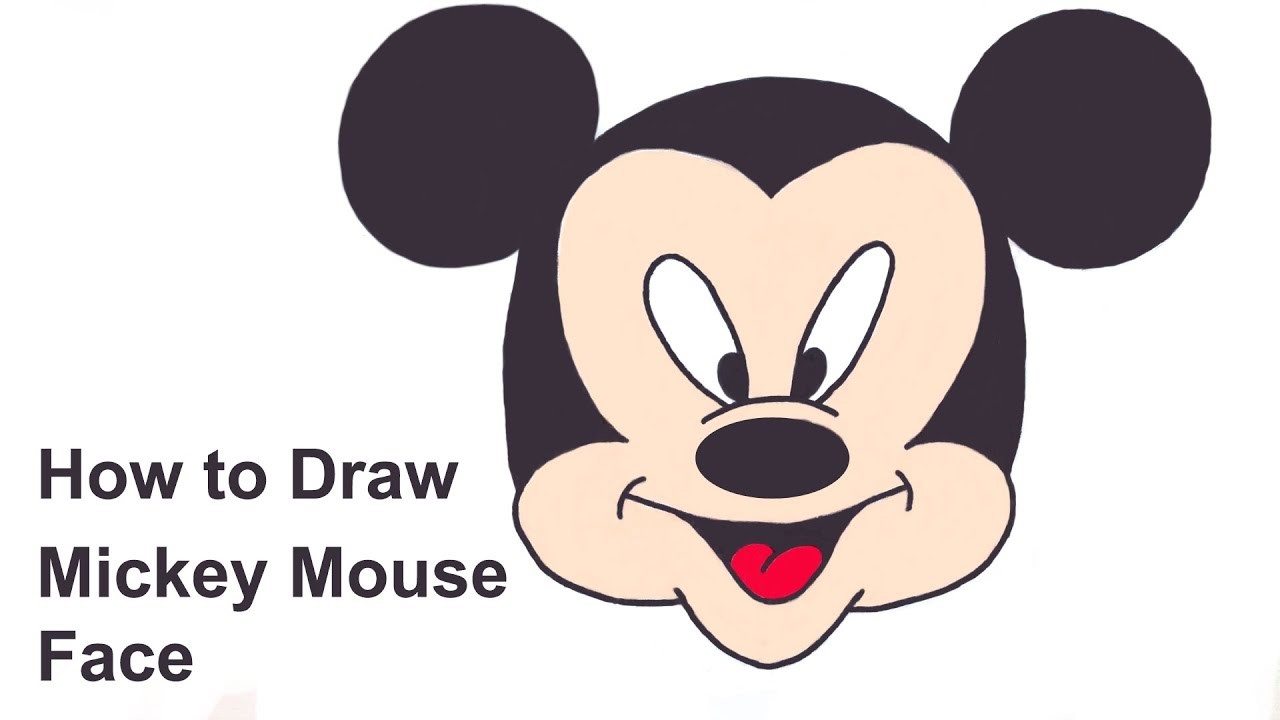 1280x720 How To Draw Mickey Mouse Face