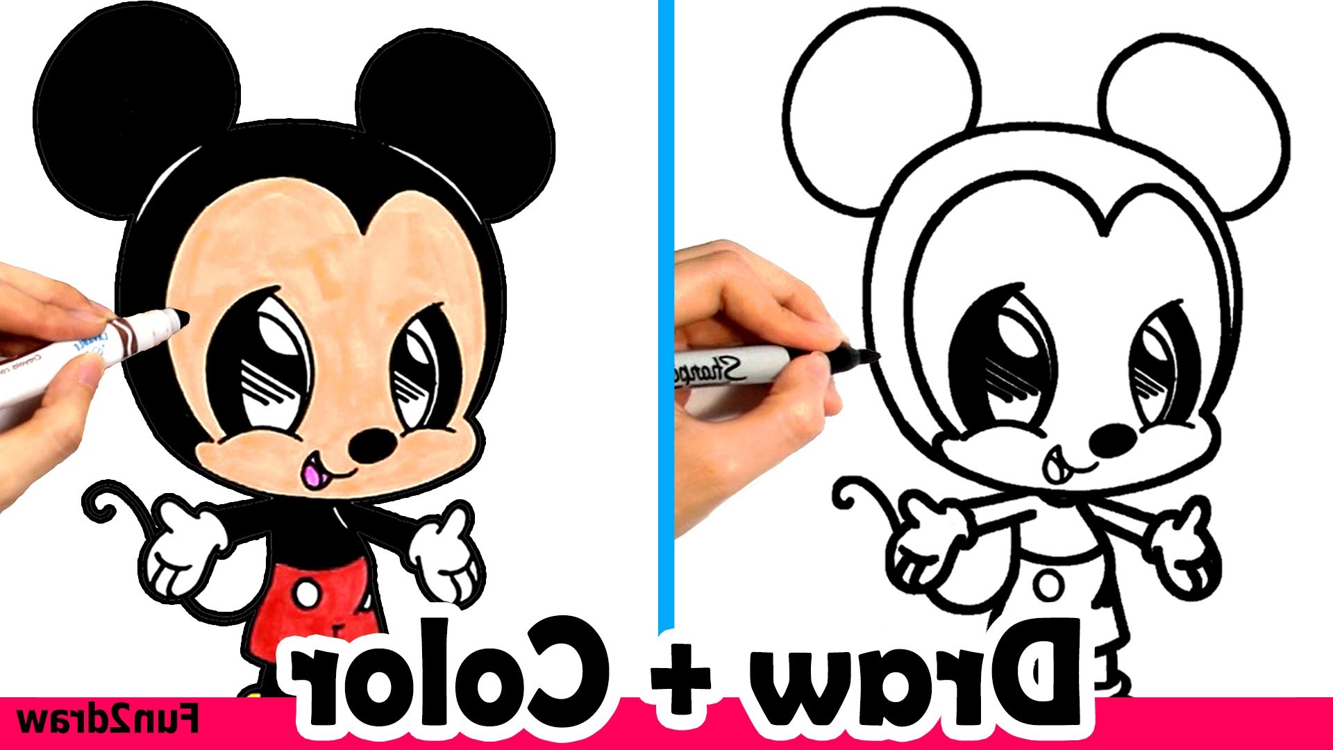 1920x1080 Mickey Mouse Face Drawing Easy