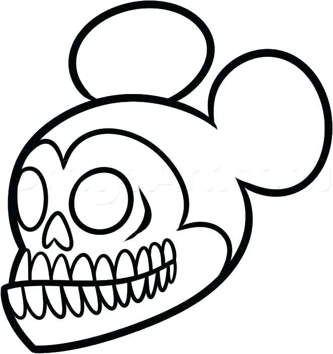 662x704 How To Draw Mickey Mouse Step