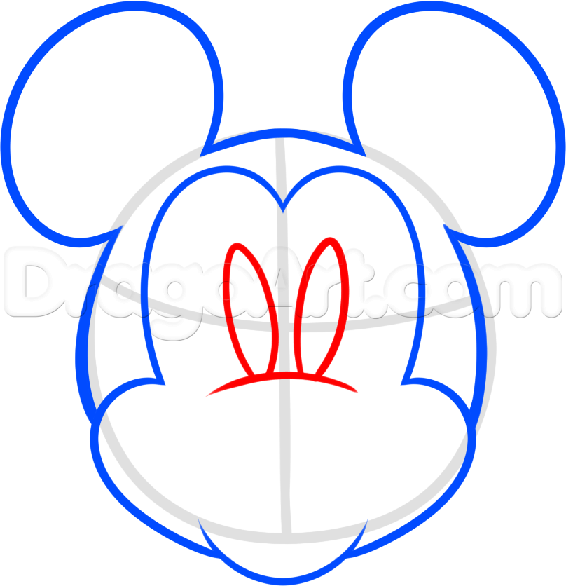 808x836 How To Draw Mickey Mouse For Kids, Step
