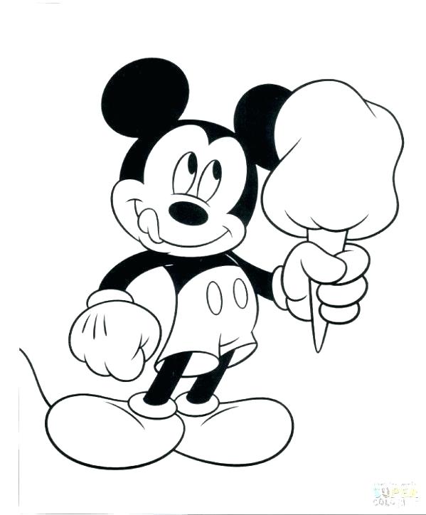 599x724 Mickey Mouse Face Drawing