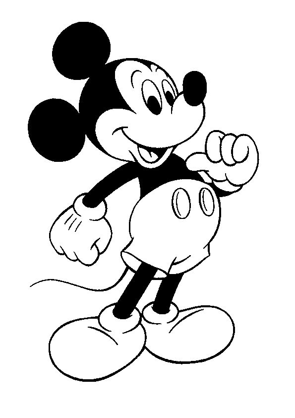 595x842 Free Printable Mickey Mouse Coloring Pages For Kids Characters
