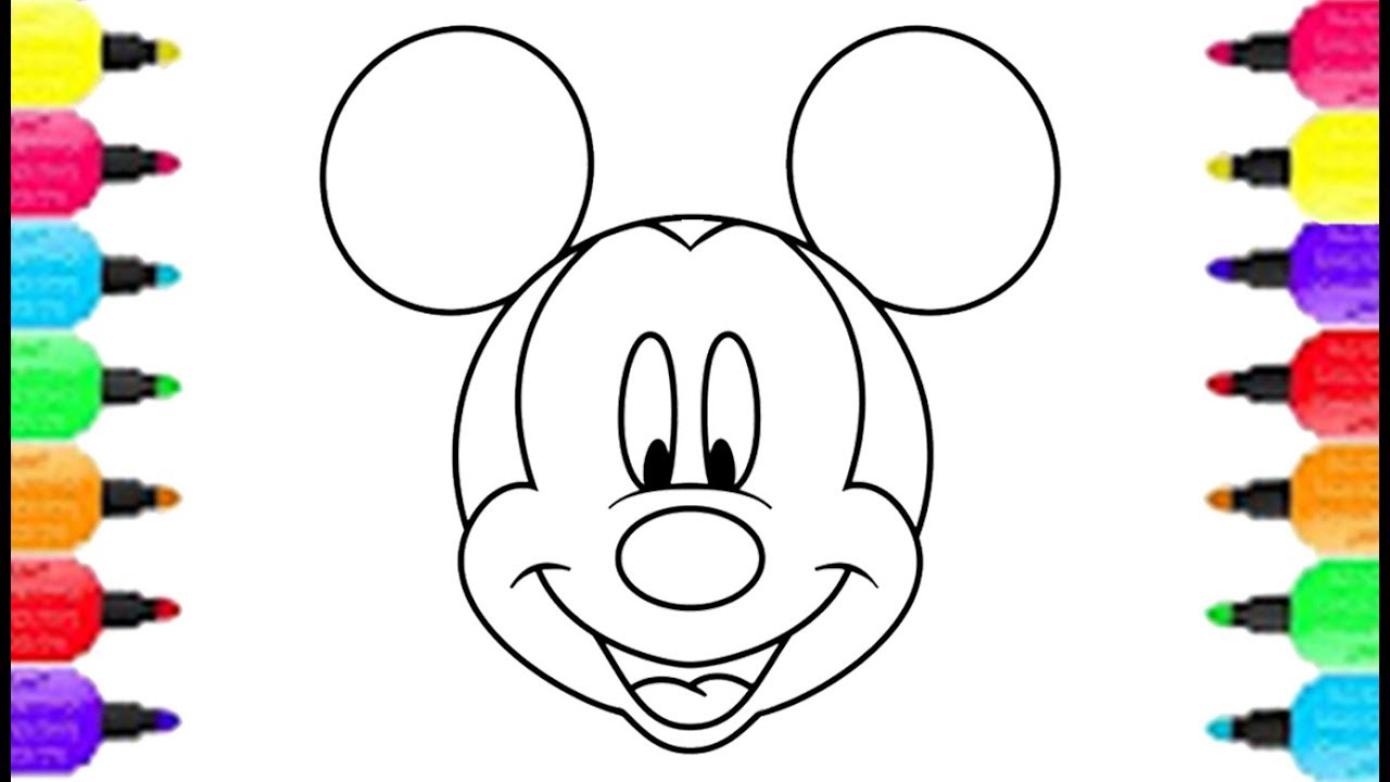1280x720 Mickey Mouse Smiley Face Coloring Pages How To Draw Mickey Mouse