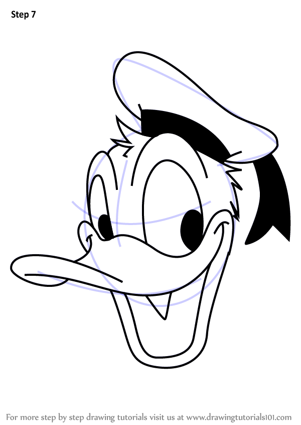 600x846 Learn How To Draw Donald Duck Face From Mickey Mouse Clubhouse