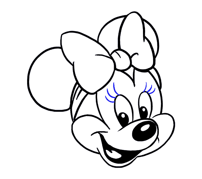 678x600 How To Draw Minnie Mouse In A Few Easy Steps Easy Drawing Guides